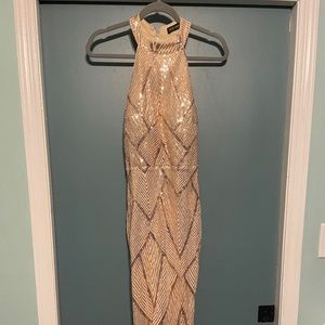 Floor length sequin dress